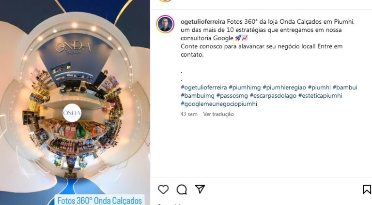 Video 360 para publicação no Instagram